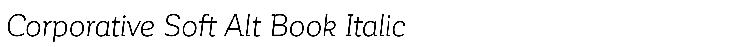 Corporative Soft Alt Book Italic